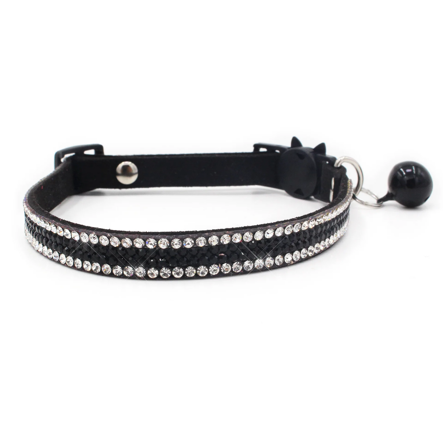 Collier réglable avec strass étincelants de petite taille - universmiaou