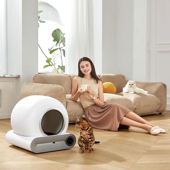 Bac à litière intelligent automatique pour chat - universmiaou