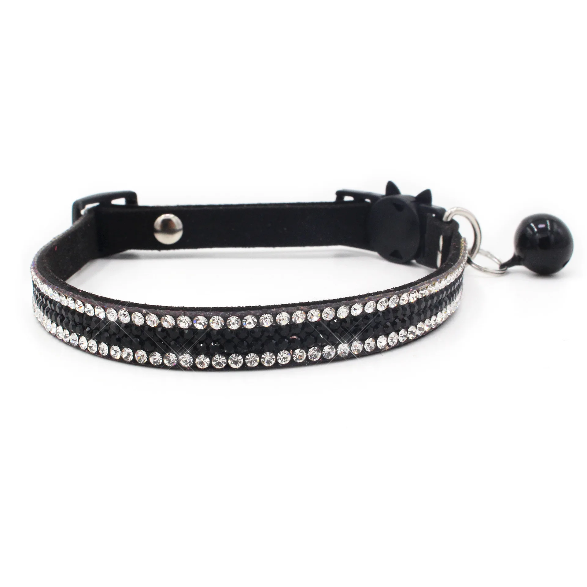 Collier réglable avec strass étincelants de petite taille - universmiaou