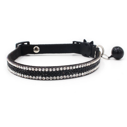 Collier réglable avec strass étincelants de petite taille - universmiaou