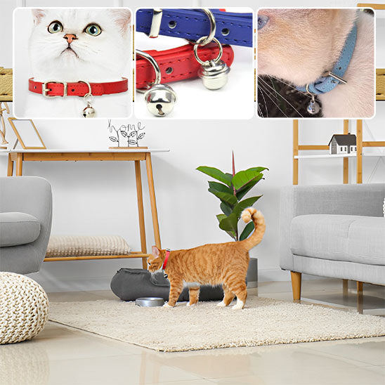 Collier de chat avec cloche japonais en cuir - universmiaou