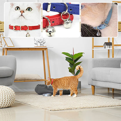 Collier de chat avec cloche japonais en cuir - universmiaou
