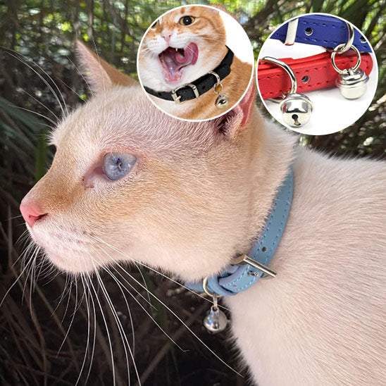 Collier de chat avec cloche japonais en cuir - universmiaou