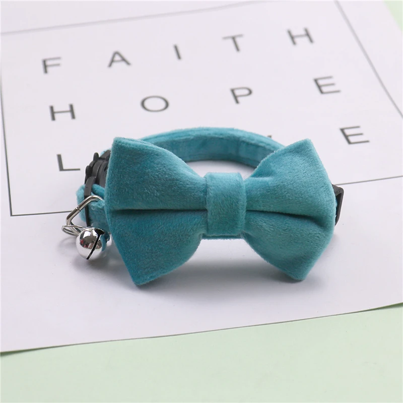 Collier velours en nœud pour chat - universmiaou