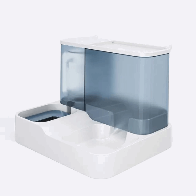 Distributeur automatique avec gamelle d'eau et de croquettes - universmiaou