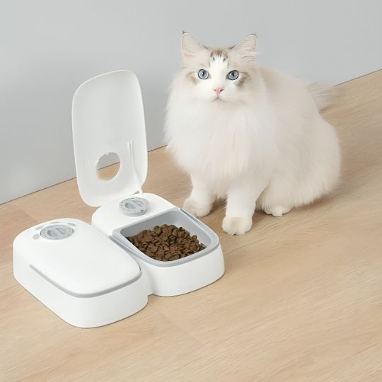 Distributeur automatique de croquettes pour chats avec minuterie - universmiaou