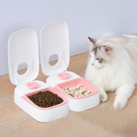 Distributeur automatique de croquettes pour chats avec minuterie - universmiaou