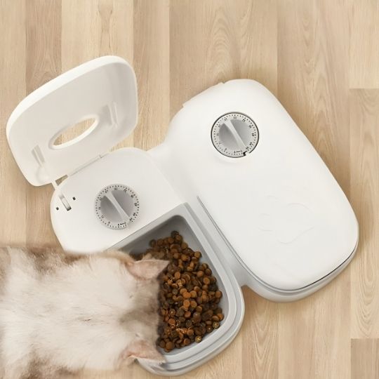 Distributeur automatique de croquettes pour chats avec minuterie - universmiaou
