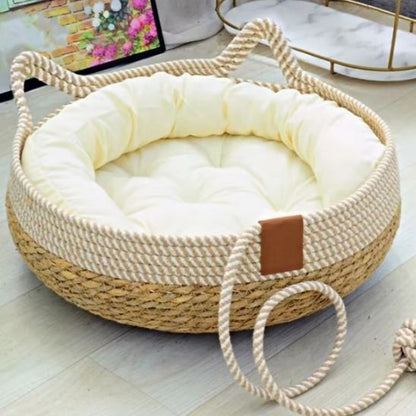 panier osier pour chat - universmiaou