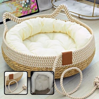 panier osier pour chat - universmiaou