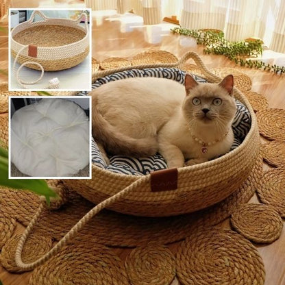 panier osier pour chat - universmiaou
