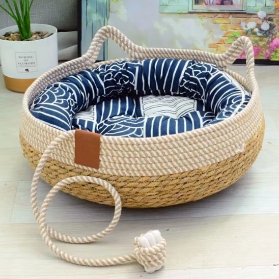 panier osier pour chat - universmiaou